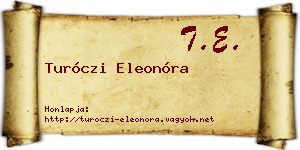 Turóczi Eleonóra névjegykártya