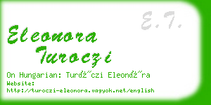 eleonora turoczi business card